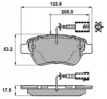 Комплект тормозных колодок, дисковый тормоз NATIONAL NP2142 (фото 1)