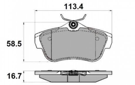 Комплект тормозных колодок, дисковый тормоз NATIONAL NP2290 (фото 1)