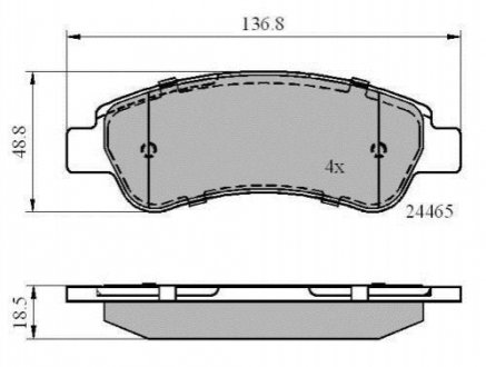 Комплект тормозных колодок, дисковый тормоз NATIONAL NP2502 (фото 1)