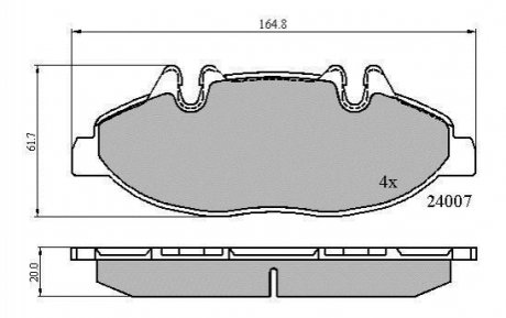 Комплект тормозных колодок, дисковый тормоз NATIONAL NP2622 (фото 1)