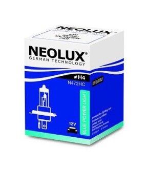 Автолампа blue lighting h4 p43t 90 w 100 w светло-голубая NEOLUX N472HC