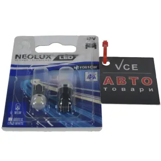 Автолампа w5w w2,1x9,5d 0,5 w біла NEOLUX NT1061CW02B