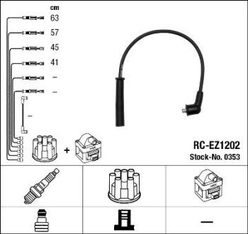 Комплект проводів запалювання NGK 0353