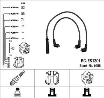 Комплект проводів запалювання NGK 0355