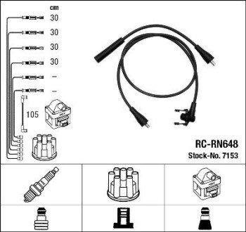 Комплект проводів запалювання NGK 7153