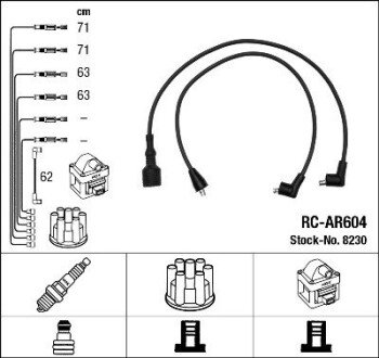 Комплект проводов зажигания NGK 8230