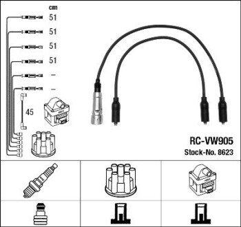 Комплект проводів запалювання NGK 8623