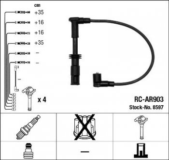 Провода высоковольтные NGK RC-AR903