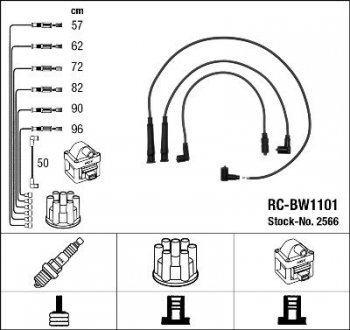 Провода высоковольтные NGK RC-BW1101