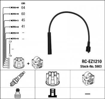 Провода высоковольтные NGK RC-EZ1210