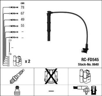 Дроти високовольтні NGK RC-FD545