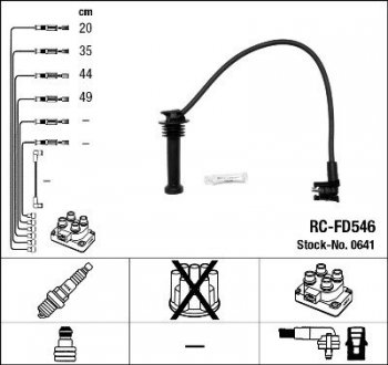 Провода высоковольтные NGK RC-FD546 (фото 1)