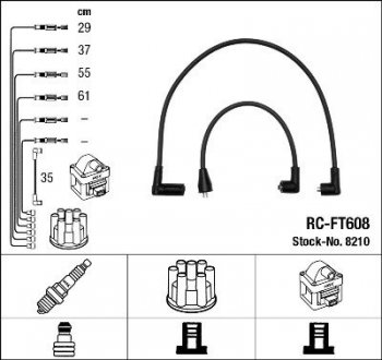 Провода высоковольтные NGK RC-FT608