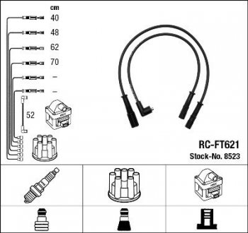 Дроти високовольтні NGK RC-FT621