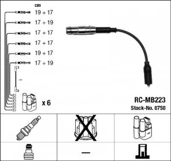 Дроти високовольтні NGK RC-MB223
