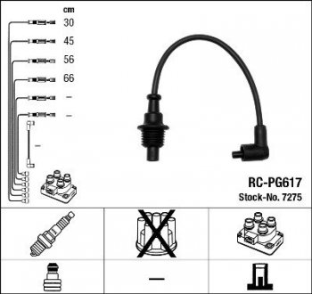 Провода высоковольтные NGK RC-PG617