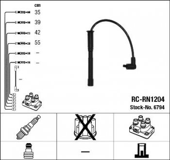 Провода высоковольтные NGK RC-RN1204