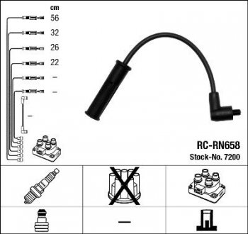 Провода высоковольтные NGK RC-RN658