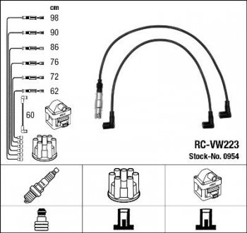 Провода высоковольтные NGK RC-VW223