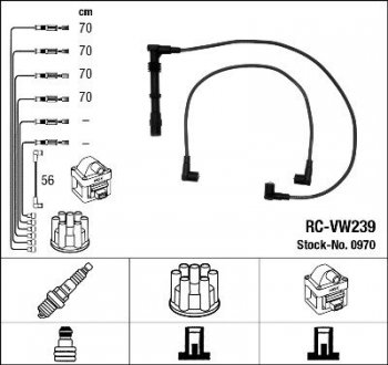 Провода высоковольтные NGK RC-VW239