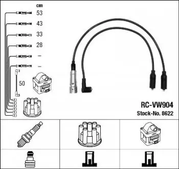Провода высоковольтные NGK RC-VW904
