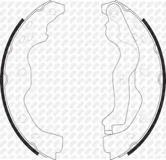 Тормозные колодки барабанные suzuki sx-4/fiat sedici Nibk FN0634