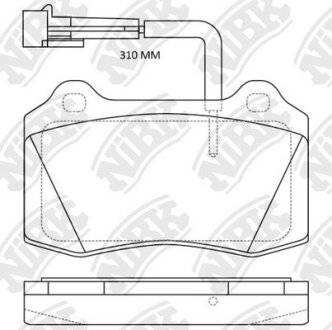 Колодки гальмівні jeep, jaguar, tesla, volvo, chrysler, citroen, alfa Nibk PN0202W