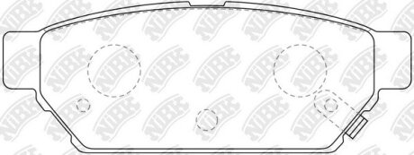 Колодки задні mitsubishi Nibk PN3314