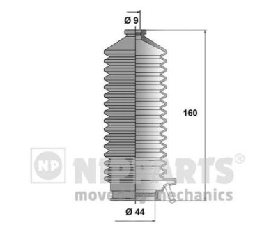 Комплект пыльника, рулевое управление NIPPARTS J2842007