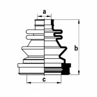 Комплект пыльника, приводной вал NIPPARTS J2880902