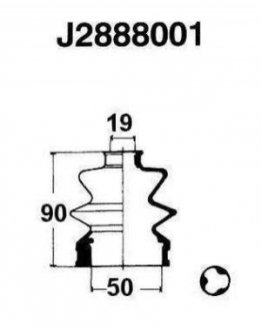 Комплект пильника, приводний вал NIPPARTS J2888001 (фото 1)