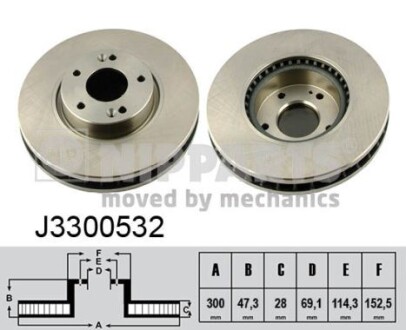 Гальмівний диск NIPPARTS J3300532