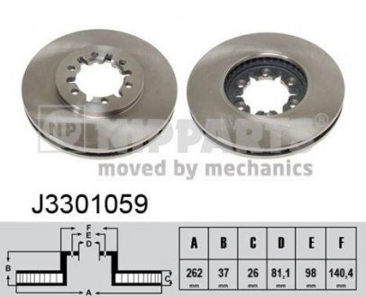 Тормозной диск NIPPARTS J3301059