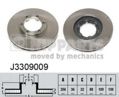 Тормозные диски NIPPARTS J3309009