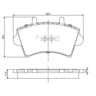 Комплект тормозных колодок, дисковый тормоз NIPPARTS J3601079