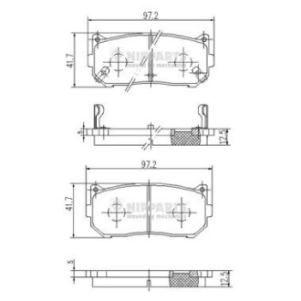 Комплект тормозных колодок, дисковый тормоз NIPPARTS J3610301