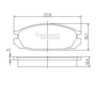 Комплект тормозных колодок, дисковый тормоз NIPPARTS J3611032