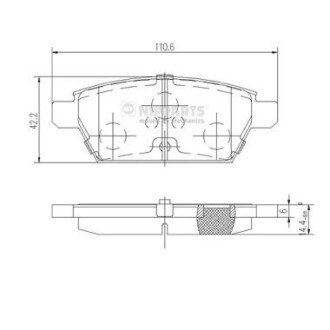 Комплект тормозных колодок, дисковый тормоз NIPPARTS J3613019