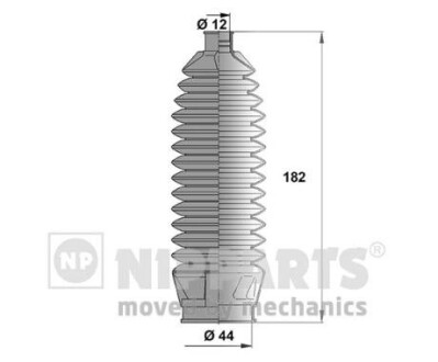 Комплект пильовика, рульове управління NIPPARTS N2854010