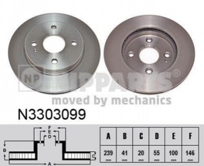 Тормозной диск NIPPARTS N3303099 (фото 1)