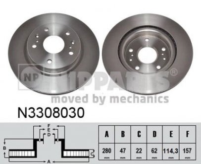Тормозной диск NIPPARTS N3308030