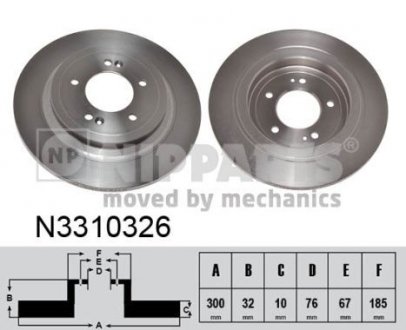 Гальмівний диск NIPPARTS N3310326 (фото 1)