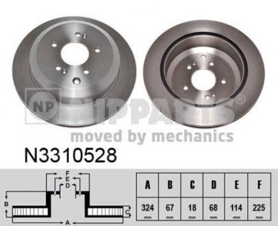 Тормозные диски NIPPARTS N3310528