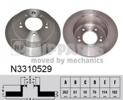 Тормозной диск NIPPARTS N3310529 (фото 1)