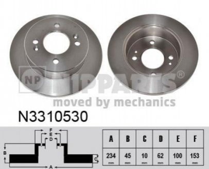 Гальмівний диск NIPPARTS N3310530 (фото 1)