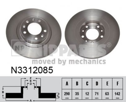 Гальмівний диск NIPPARTS N3312085 (фото 1)