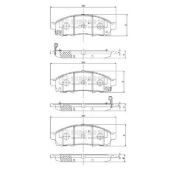 Комплект тормозных колодок, дисковый тормоз NIPPARTS N3601101