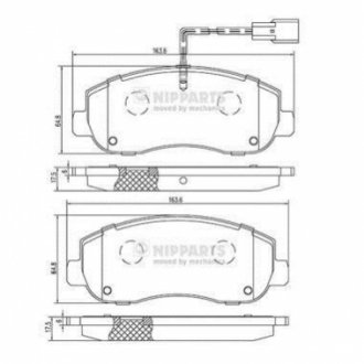 Комплект тормозных колодок, дисковый тормоз NIPPARTS N3601105