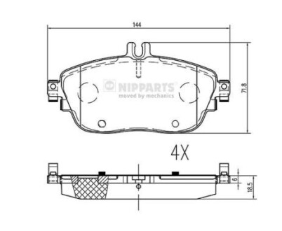 Тормозные колодки NIPPARTS N3601114