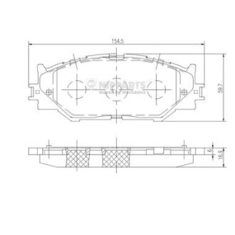 Комплект тормозных колодок, дисковый тормоз NIPPARTS N3602128